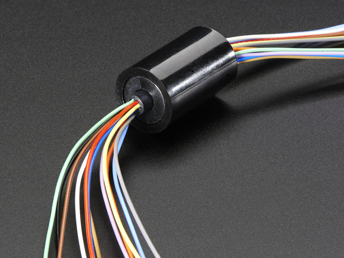 Miniature Slip Ring - 12mm diameter, 12 wires, max 240V @ 2A (ของแท้จาก Adafruit)