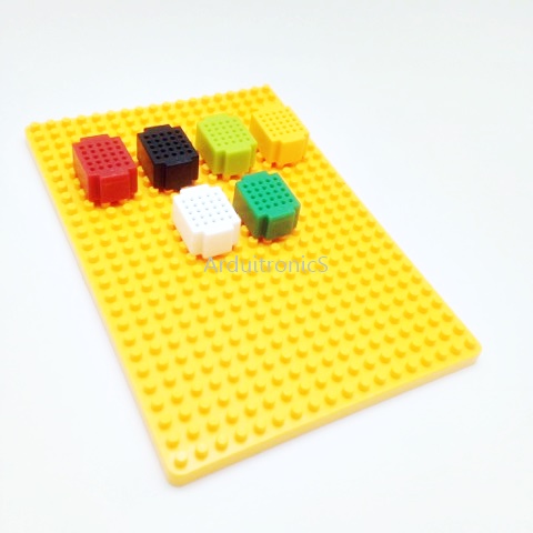 Super Mini Breadboard: XF-25 6 Bread Panels (6 Colors) + Free 1 Base