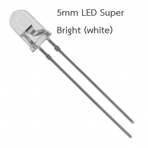 LED Super Bright (White) - 5mm Short Pins