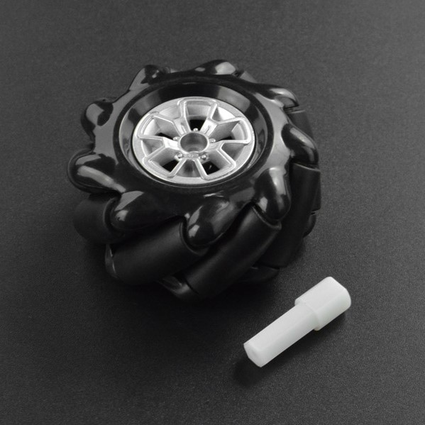 Black Mecanum Wheel with Motor Shaft Coupling (60mm) - Left (แท้จาก DFRobot)