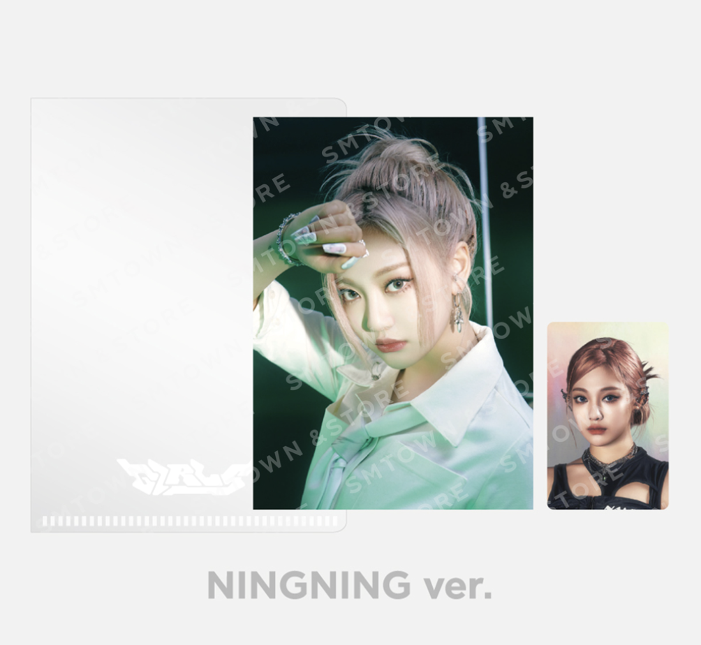 aespa - ของสะสม aespa Girls MD -Postcard + Hologram Photo Card Set - ningning
