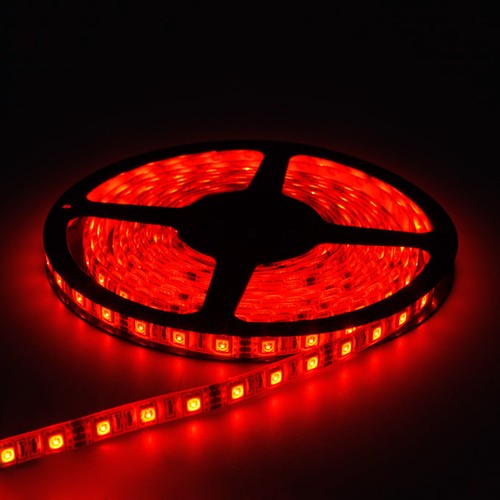 ไฟเส้น LED 5050 12V กันน้ำ สีแดง RED 5เมตร 60 LED/meter