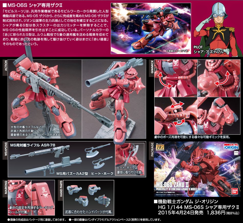 HG 1/144 MS-06S Zaku II (Char Aznable's Mobile Suit)