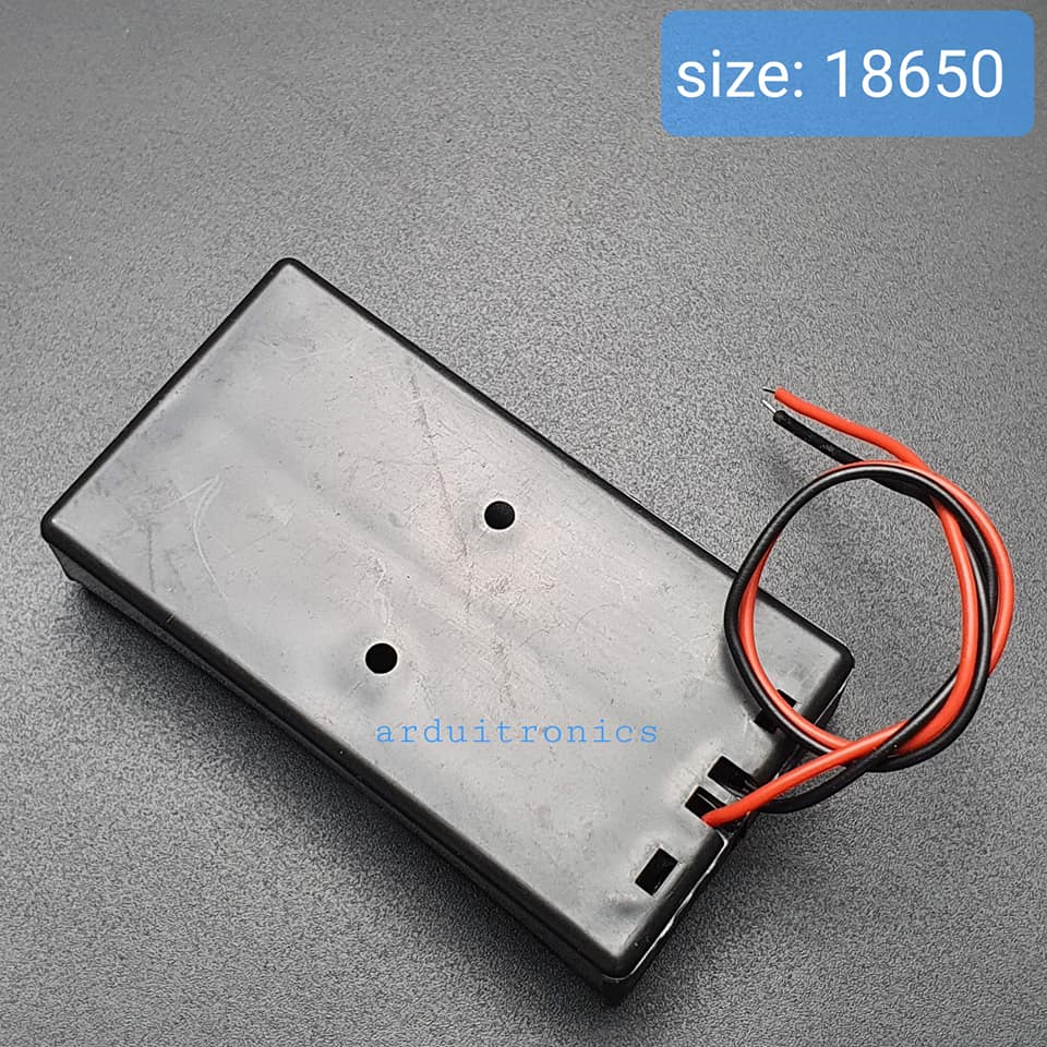 Battery Box รางถ่าน Lithium 18650 จำนวน 2 ก้อน 7.4V ขั้วถ่านอยู่ข้างเดียวกัน