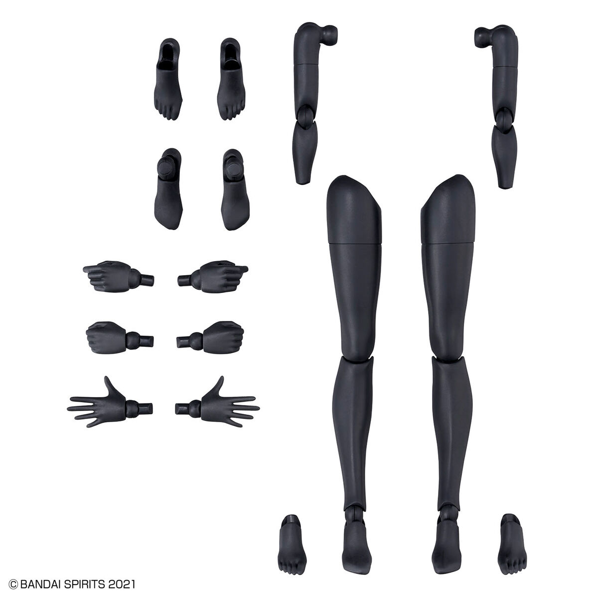 30MS Option Body Parts Arm Parts & Leg Parts (White/Black)
