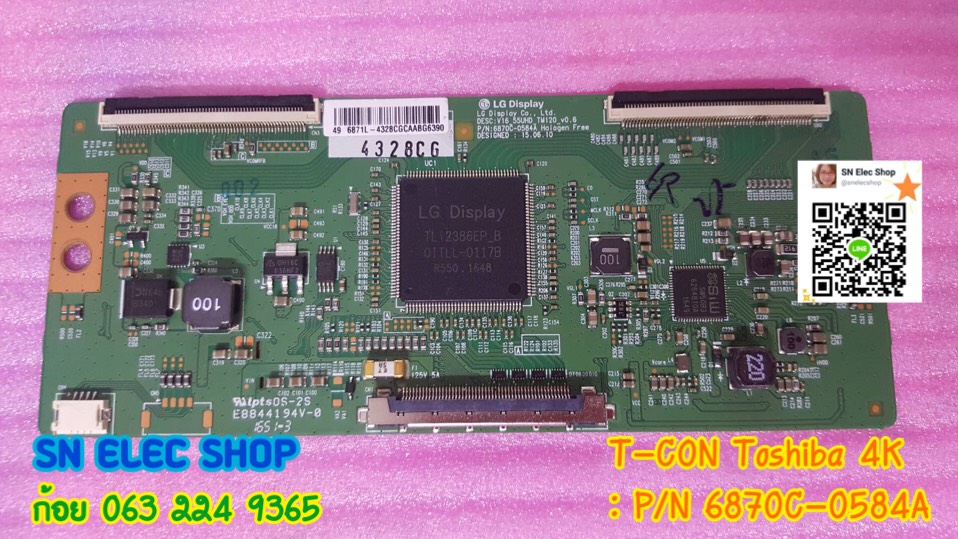 T-CON Toshiba 4K : P/N 6870C-0584A