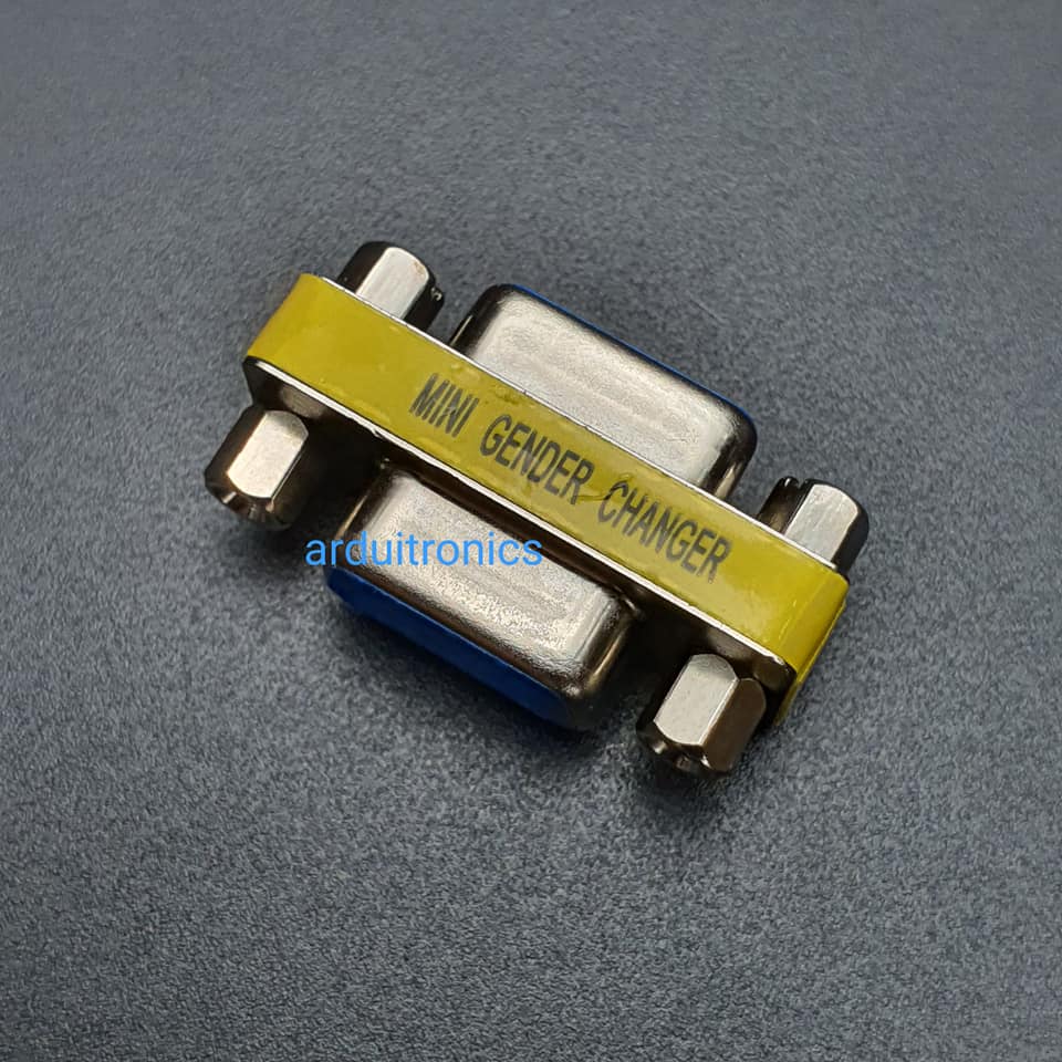RS232 9 Pin Com Port DB9 Adapter Head Female to Female (DB9 เฉพาะหัว ตัวเมีย - ตัวเมีย) จำนวน 1 หัว