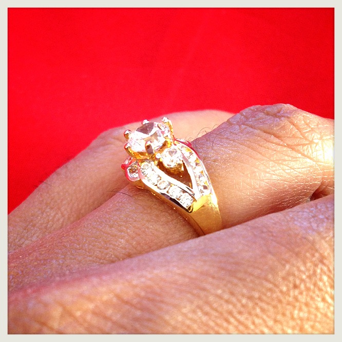 แหวนเพชรสวิส cz ดีไซน์เก๋ 24 kgb size56