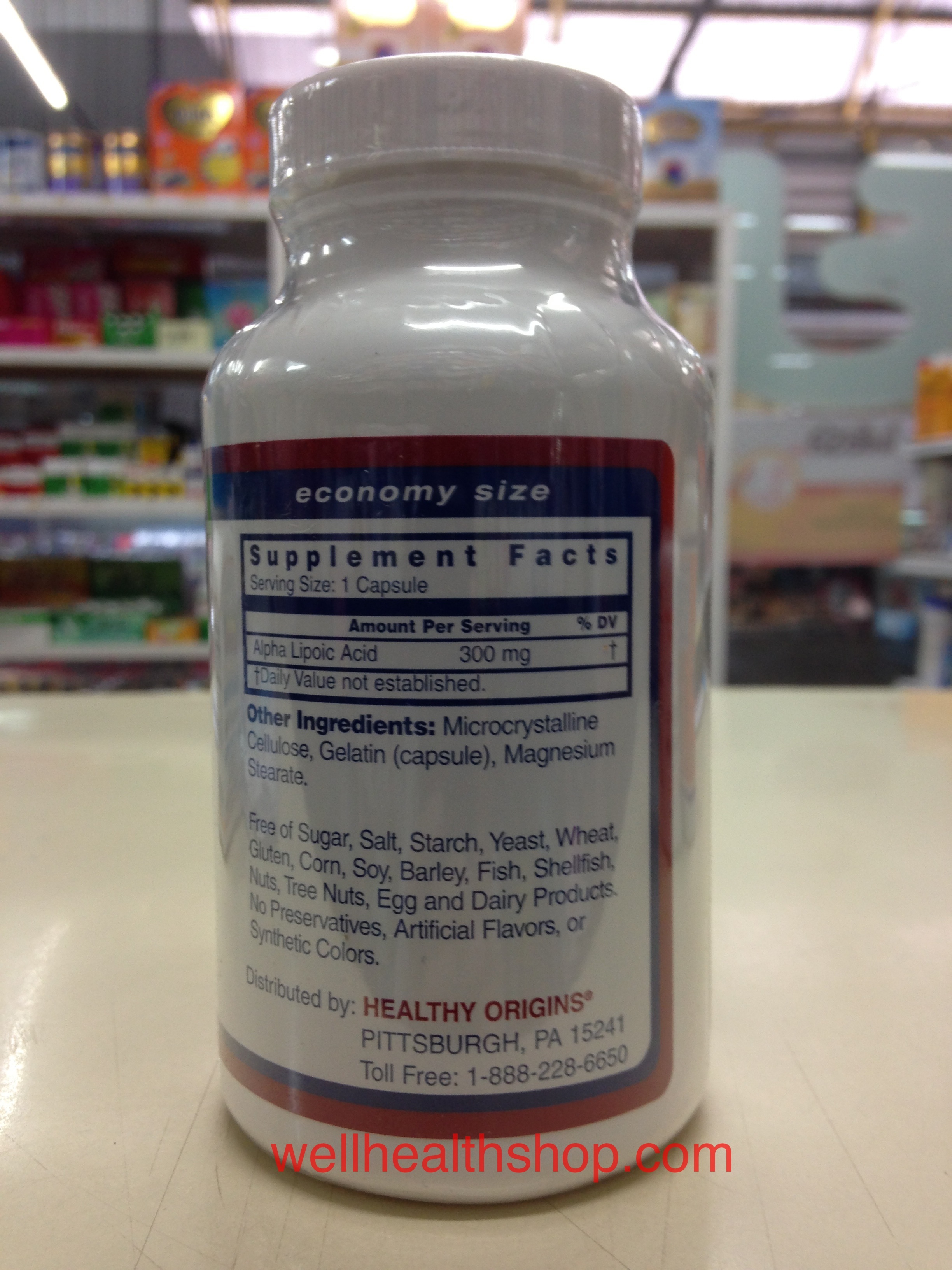Alpha Lipoic Acid 300 mg Healthy Origins 150 caps