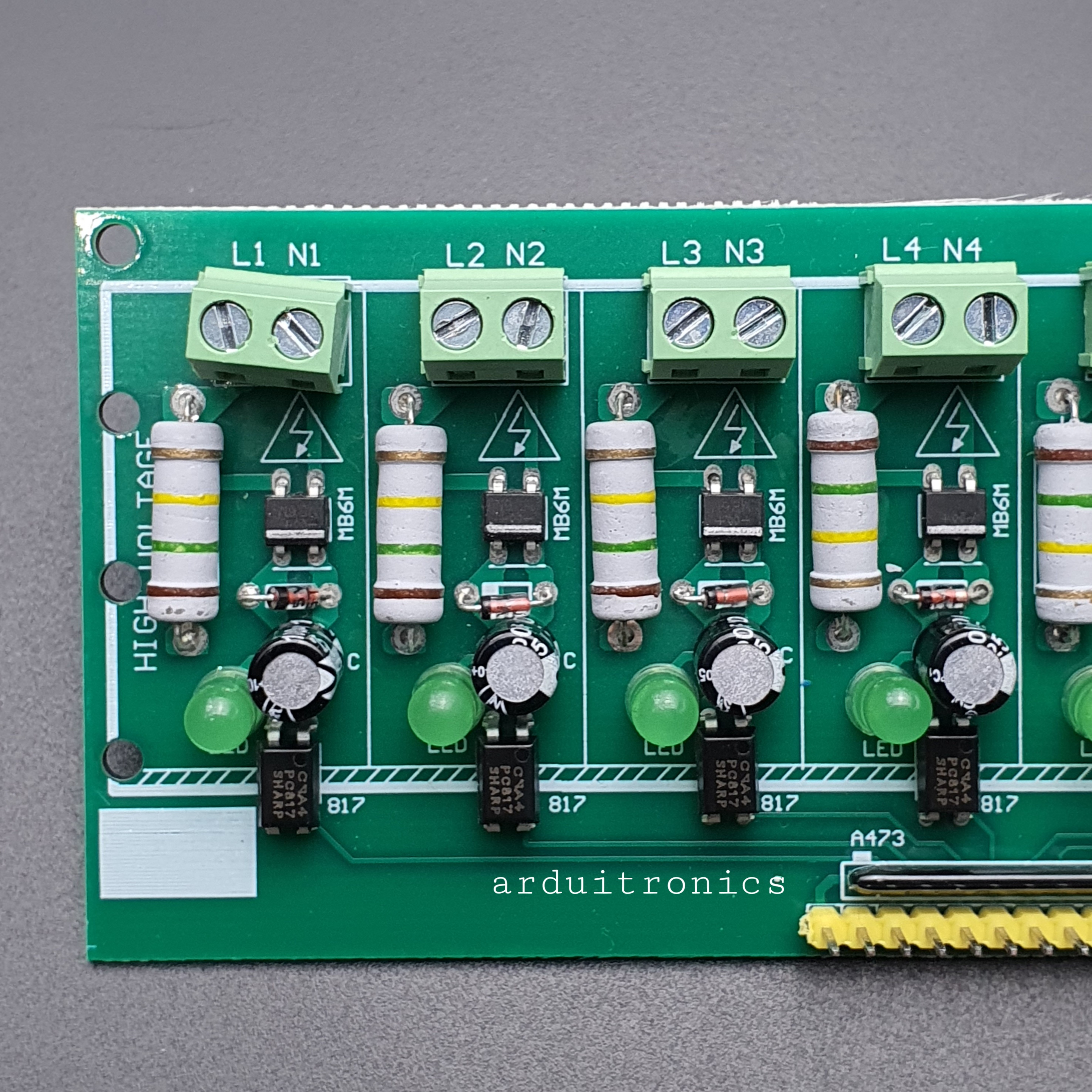 8 Channel โมดูลตรวจสอบไฟ AC 220V AC Optocoupler Module 220V Optocoupler Isolation Detection 220V