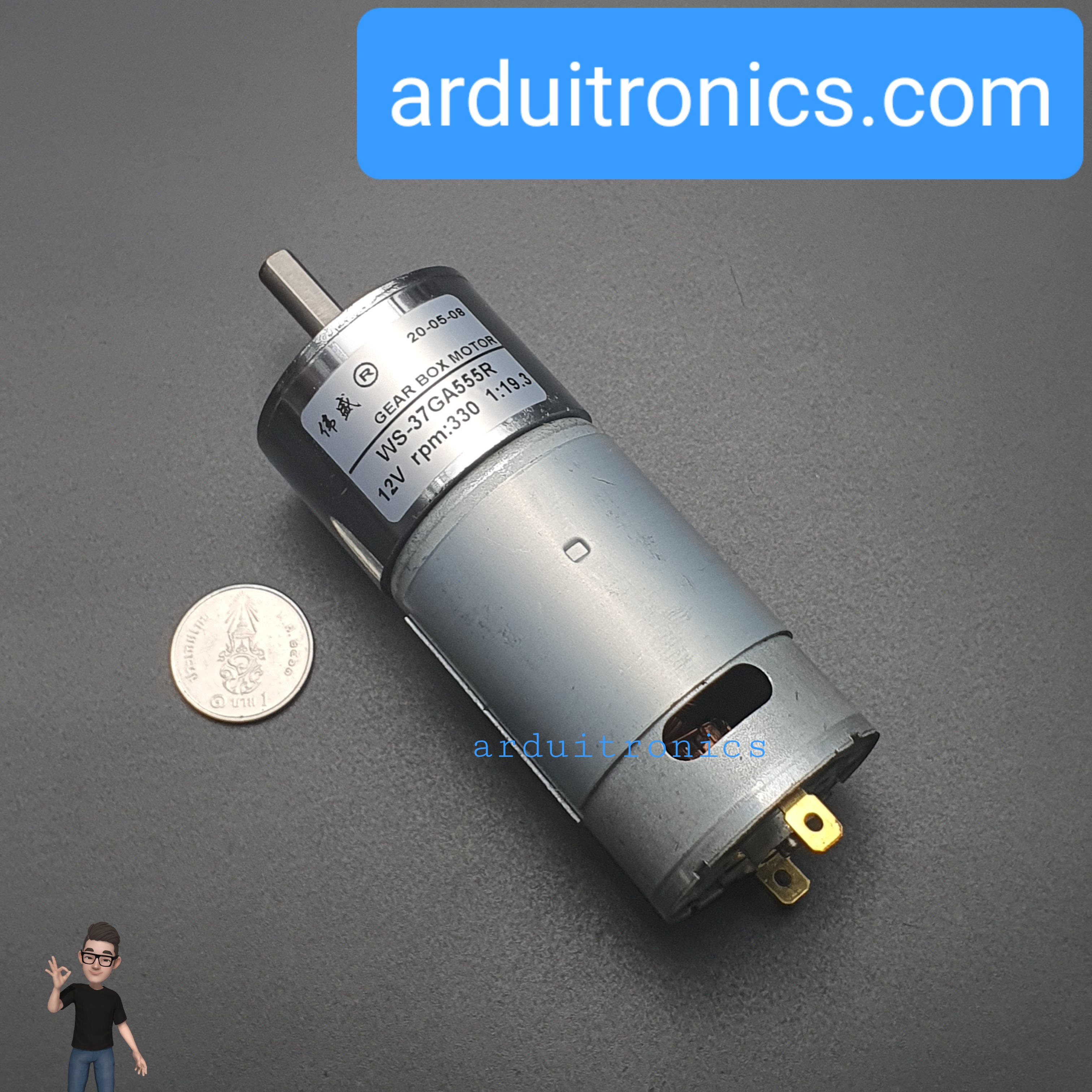 DC Motor Model 37GA555 DC12V WS-37GA555R 330RPM