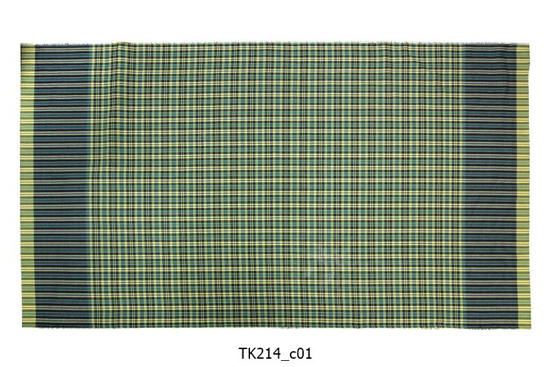 [2ม.] ผ้าขาวม้า TK214 เขียวเหลือง