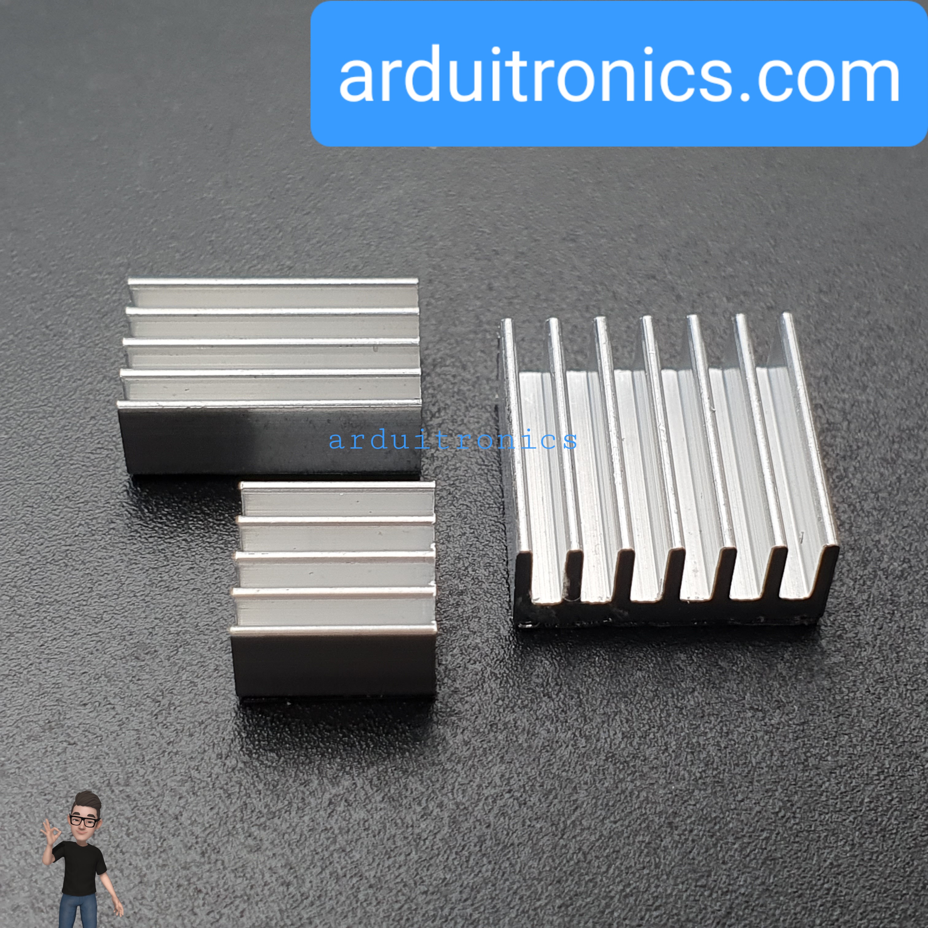 Raspberry Pi 4 Heat Sink Set for Raspberry Pi แผ่นระบายความร้อน 3ชิ้น สีเงิน