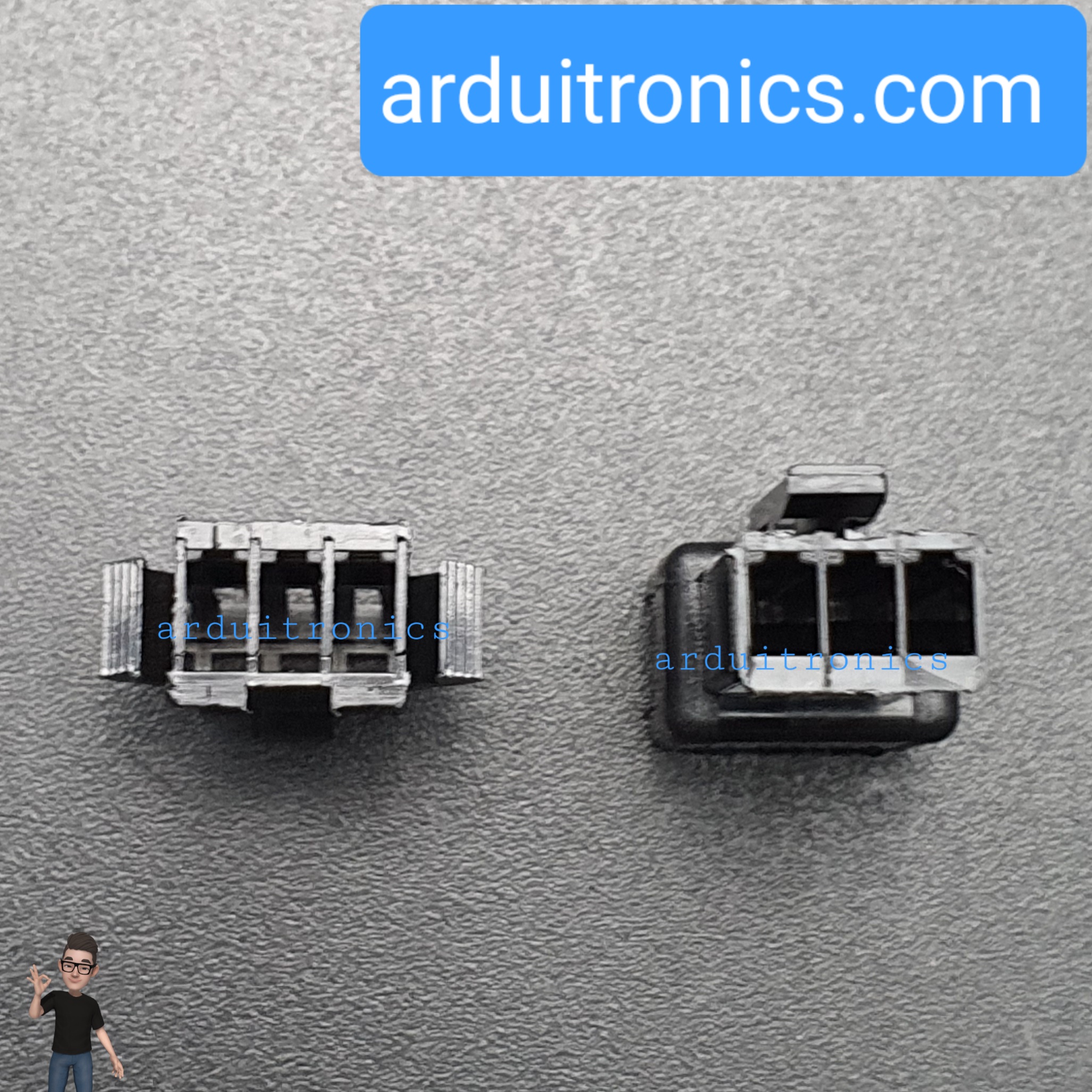 2.54mm 3 Pin Black Plastic Male Female JST-SM Housing Crimp Terminal Connector