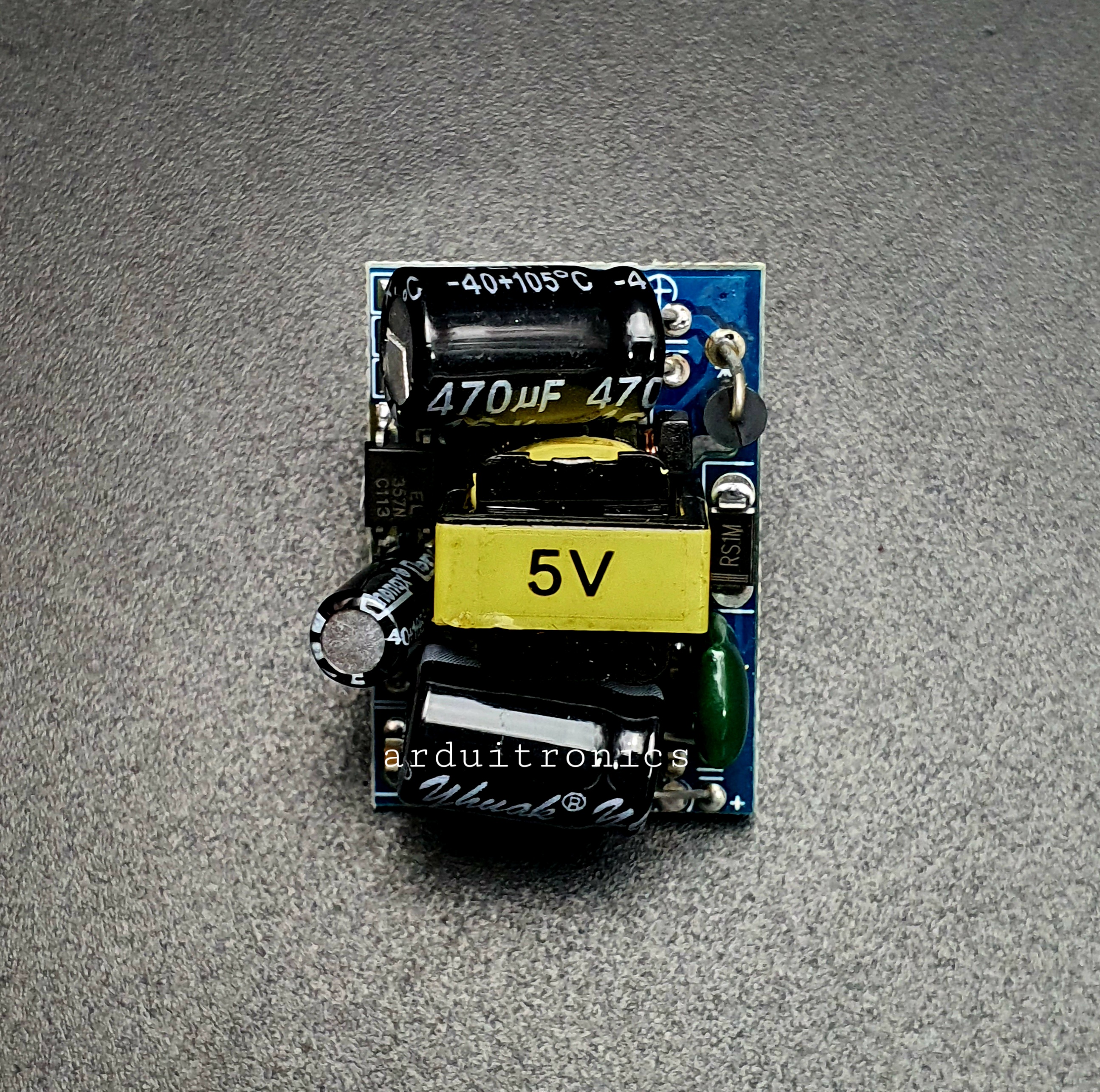 แหล่งจ่ายไฟ Switching Power Supply AC-DC Step-Down Module (220VAC to 5VDC 700mA 3.5W) - คละสี PCB และลายบนตัวเก็บประจุ