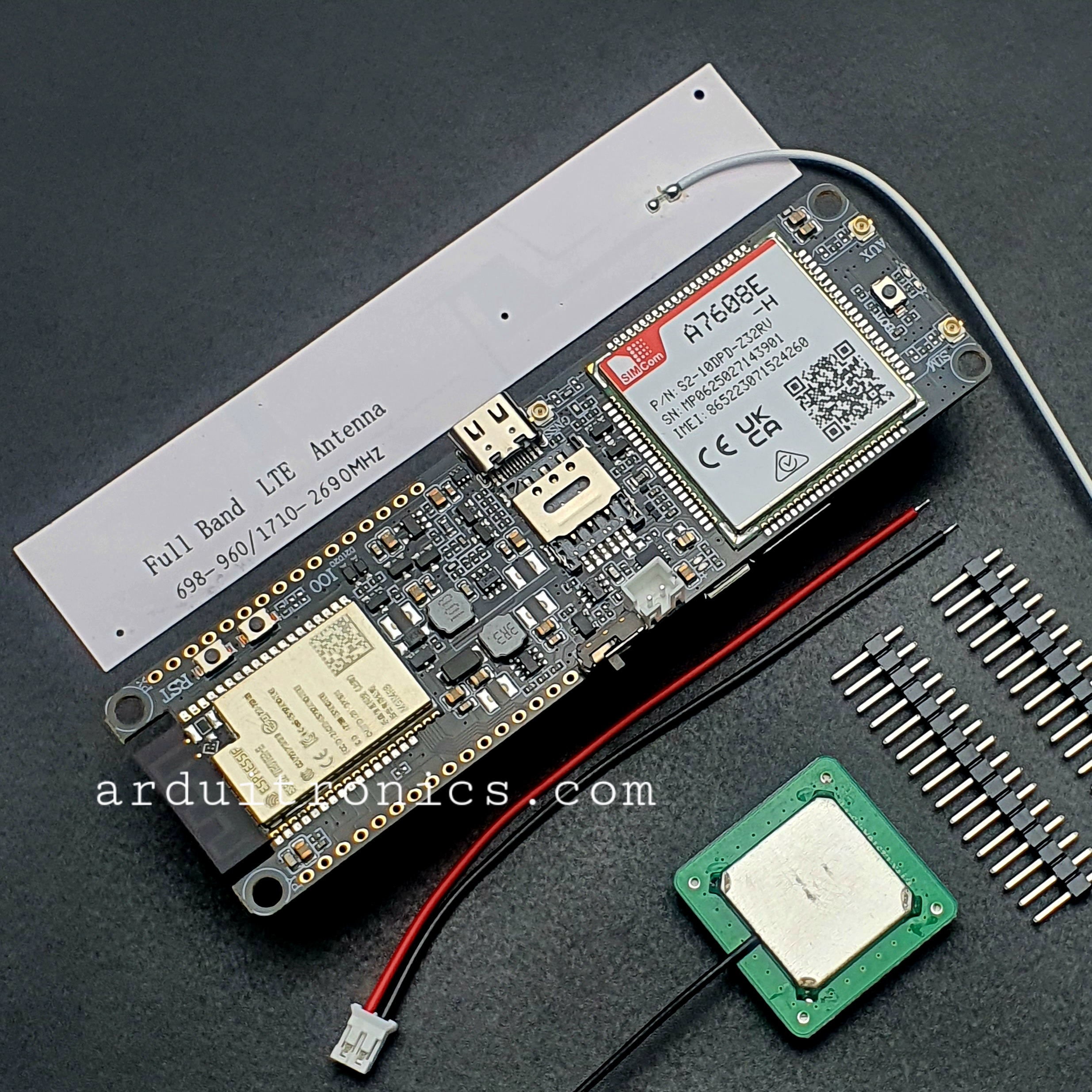 LILYGO T-A7608E-H (WiFi, BT, 3G/4G) with GPS พร้อมรางถ่าน 18650