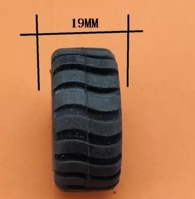 Rubber Tire Robot Wheel (supports D-shaped Shaft Gear Motor N20)
