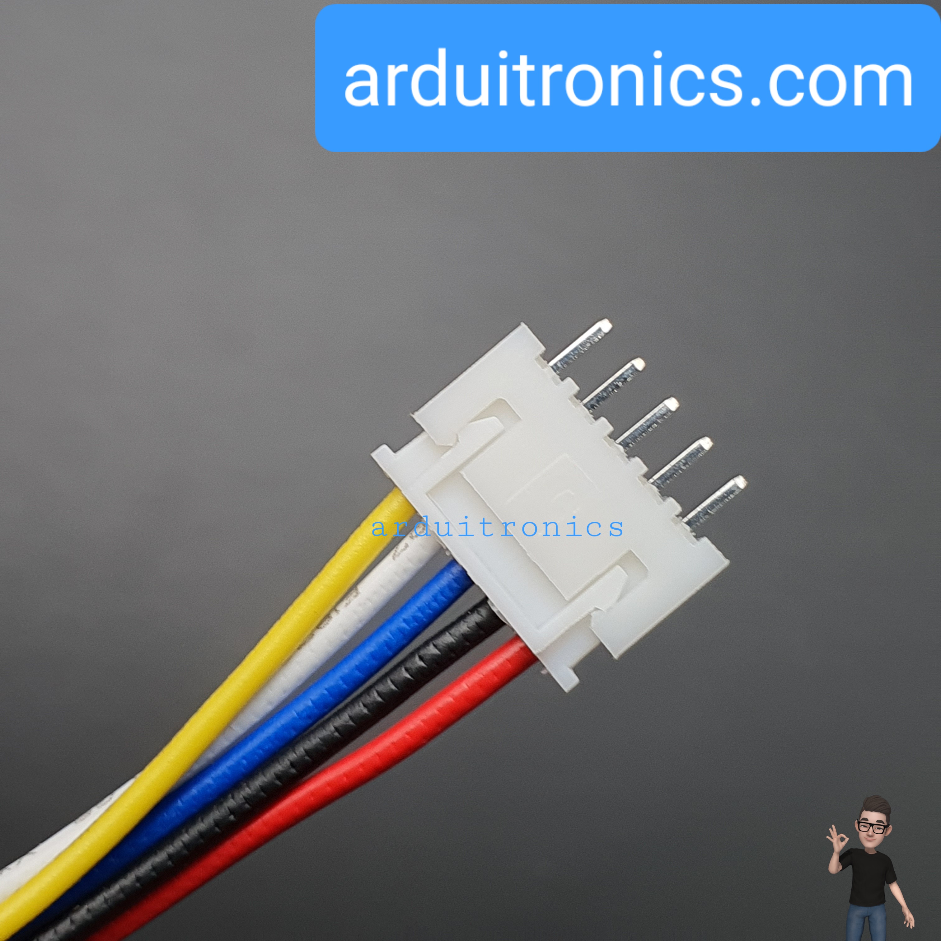 สาย XH2.54 Male Head 5P with Wire + Straight Pin Terminal