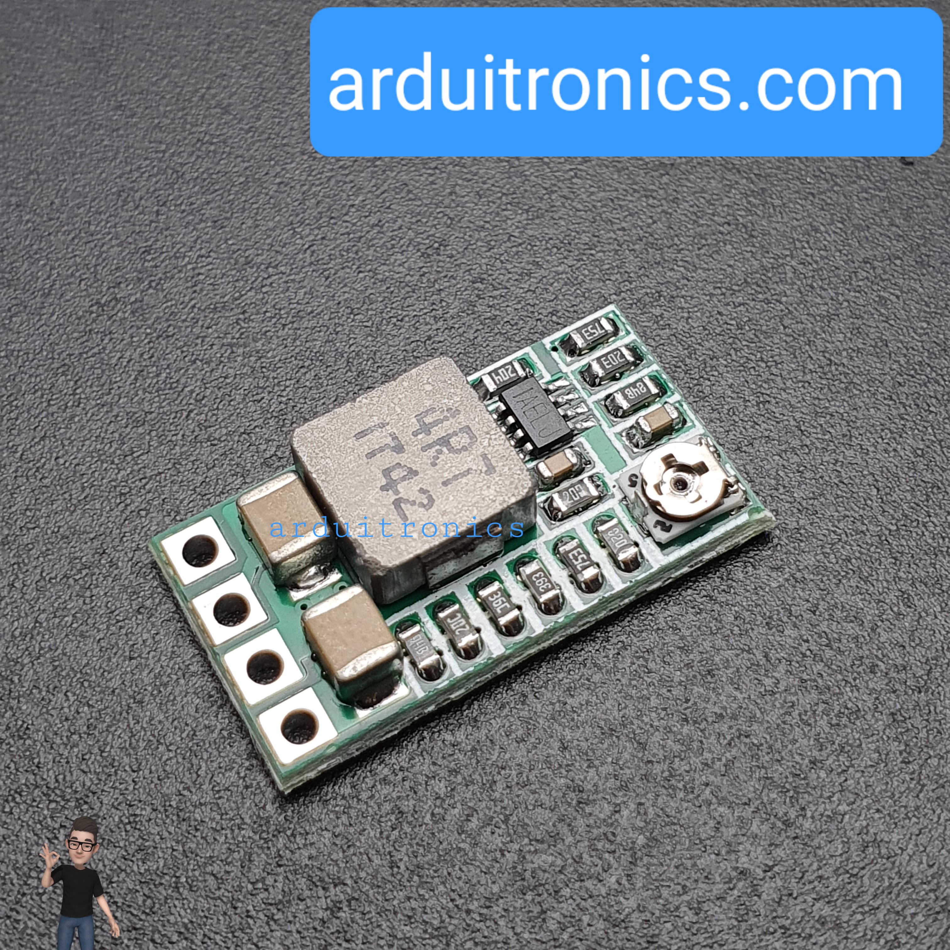 โมดูลสเต็ปดาวน์ขนาดเล็ก Mini DC-DC (12-24V to 5V 3A) Step Down Module Voltage Buck Converter Adjustable 97.5% 1.8V 2.5V 3.3V 5V 9V 12V