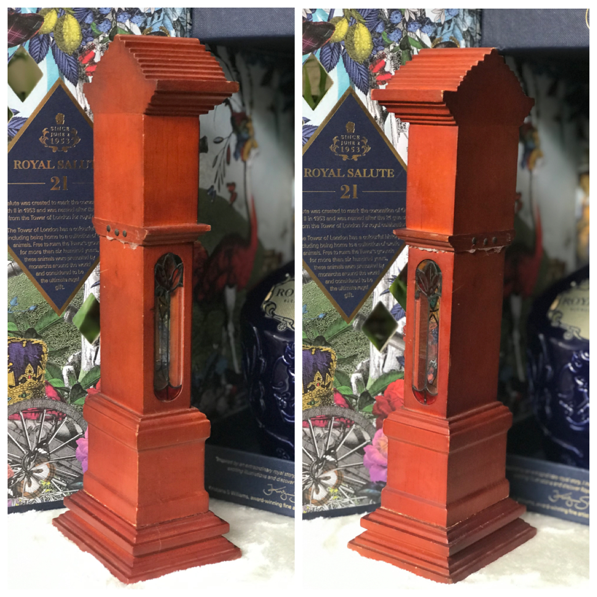 Antique Table Clock นาฬิกาใช้ได้ปกติ โมเดลนาฬิกาตั้งพื้นโบราณโครงไม้จริง โมเดลนาฬิกาลูกตุ้ม แบบจำลองนาฬิกาตั้งพื้นโบราณ
