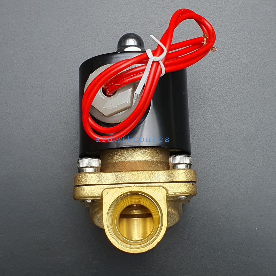 โซลินอยวาล์ว ทองเหลือง (Solenoid Valve Normally Closed) 4 หุน (1/2") 220VAC - ยี่ห้อ Senya 2W-160-15