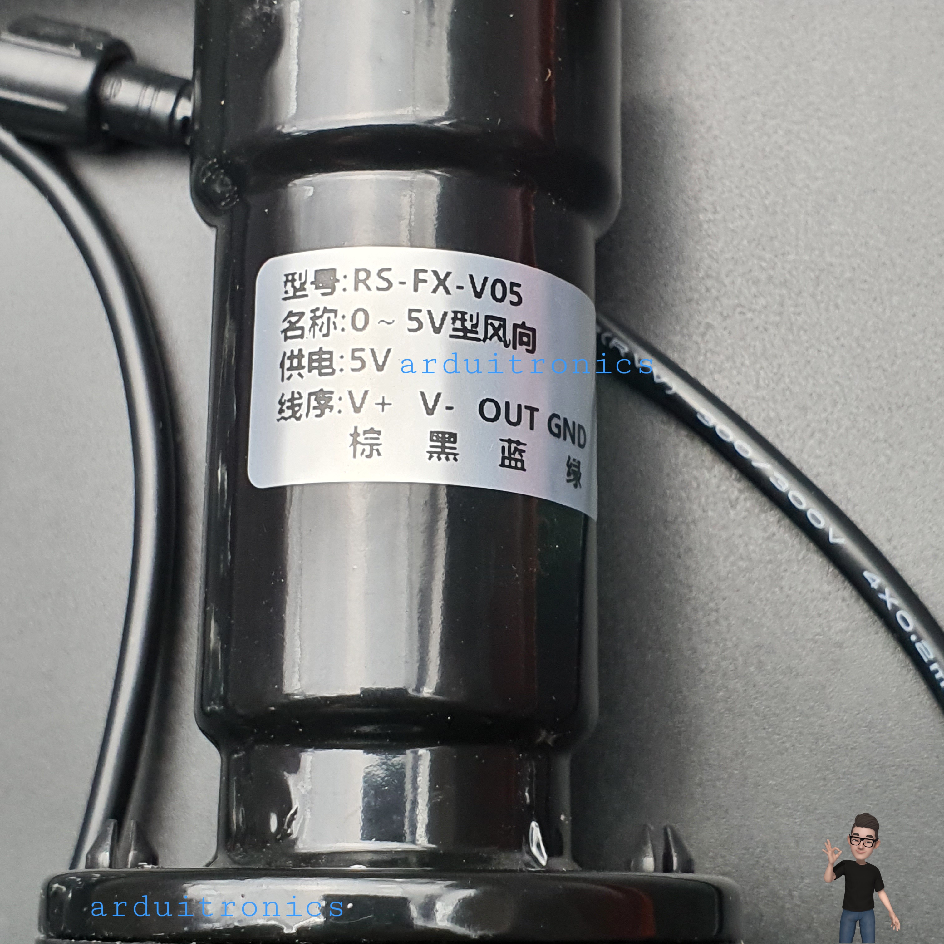 เซ็นเซอร์วัดทิศทางลม arduino หมุนได้ 360 องศา โลหะ Wind Direction Sensor Signal 0-5V