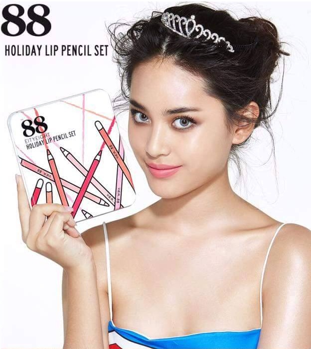 Ver 88 Holiday Lip Pencil Set เวอร์.88 ฮอลิเดย์ ลิป เพนซิล เซต ลิปสีไม้