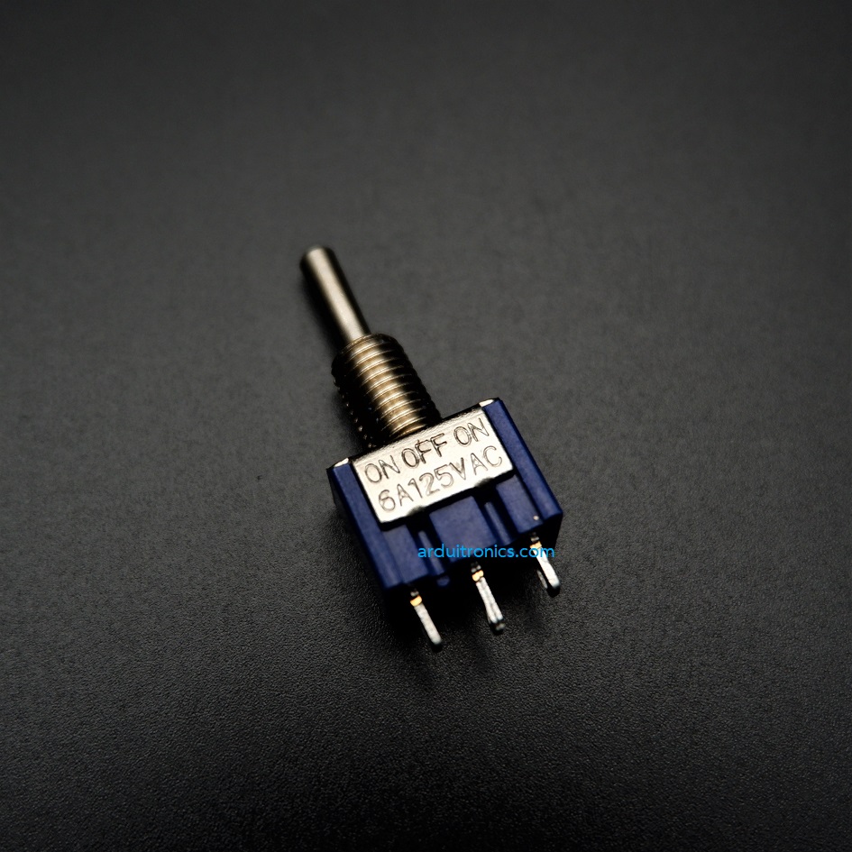MTS-103 Toggle Switch 3-Pin แบบ On-Off-On (สวิตช์เปิด/ปิด 3 ขา 6A 125V)