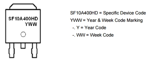 SF10A400HD (TO 252) (ไดโอด ULTRA FAST RECOVERY POWER RECTIFIER)