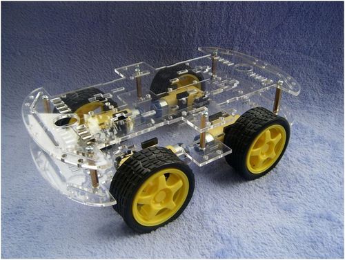4WD 2-Layer Smart Car Chassis Kits with Speed Encoder DC 3V 5V 6V for Arduino