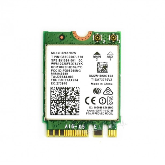 Intel AC8265 Wireless NIC for Jetson Nano, WiFi / Bluetooth (without Antenna)