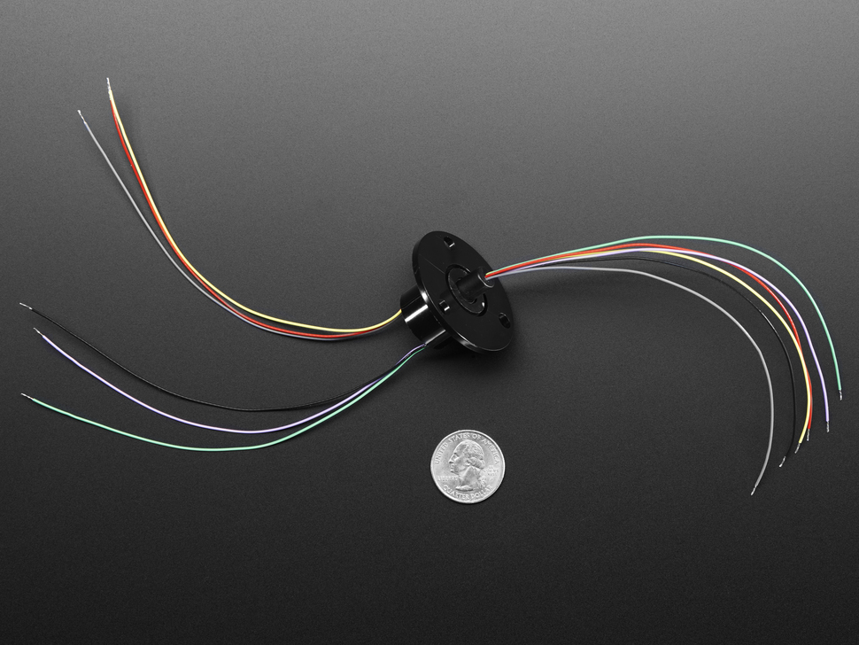 Slip Ring with Flange - 22mm diameter, 6 wires, max 240V @ 2A (ของแท้จาก Adafruit)