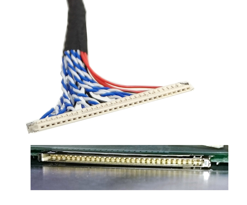 สายแพ LVDS 30 Pins 2ch 8bit สำหรับจอ17และ19นิ้ว