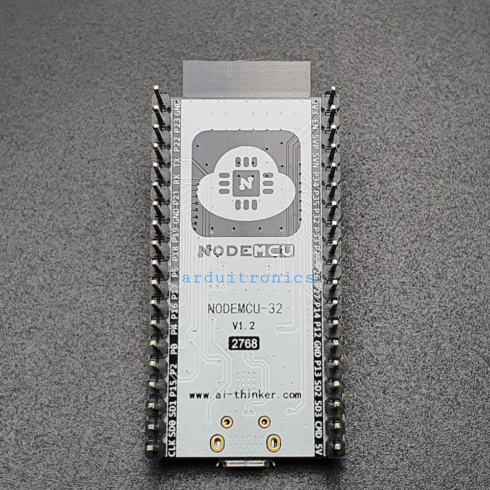NodeMCU ESP-32S (WiFi + Bluetooth) มีช่องสำหรับใส่หัวต่อเสาอากาศแบบ IPEX 38 pin