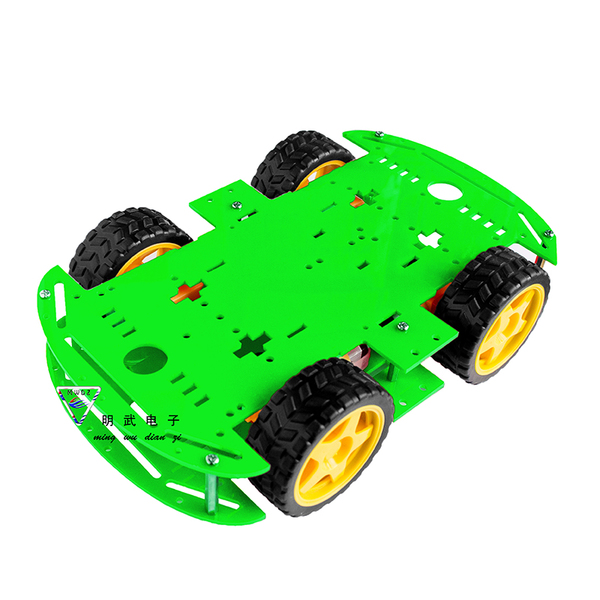 4WD Robot Smart Car - แบบ 2 ชั้น (มีให้เลือกหลายสี) พร้อมล้อและมอเตอร์