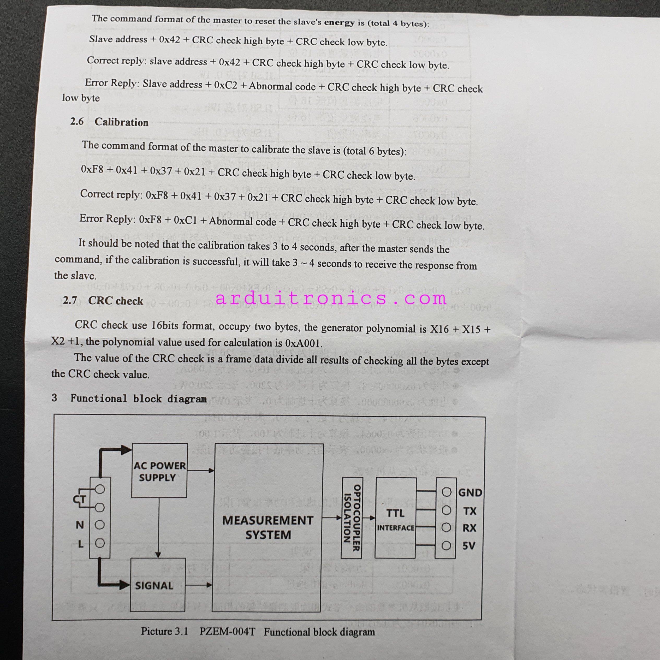 PZEM-004T AC Digital Power Energy Meter Module with Open/Close Current Transformer แบบมีกรอบใสอย่างดี
