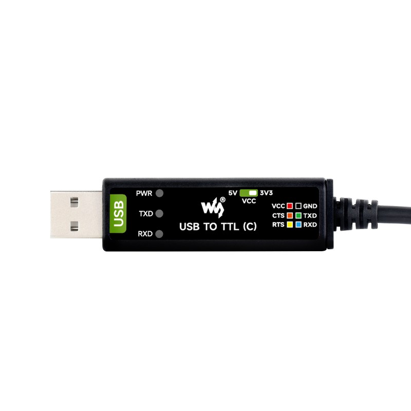Industrial USB TO TTL (C) 6pin Serial Cable, Original FT232RNL Chip, Multi Protection Circuits, Multi Systems Support, With Hardware Flow Control (แท้จาก Waveshare)