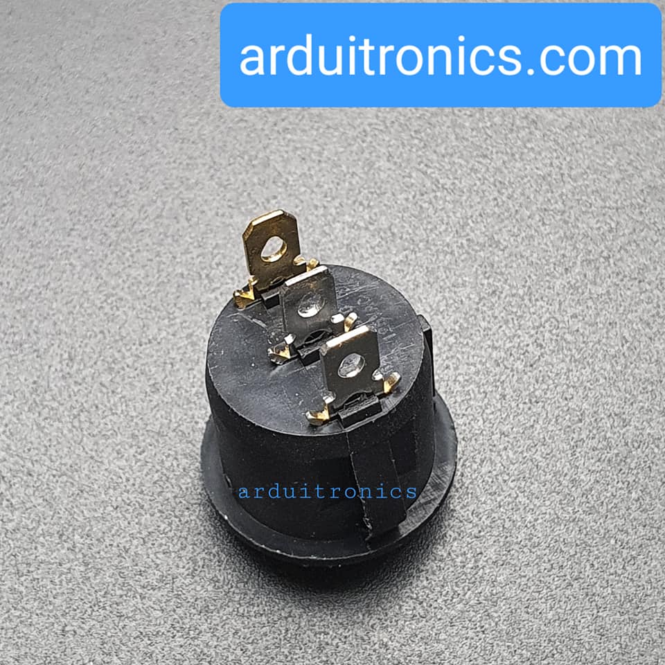 สวิตช์ไฟเปิด/ปิด KCD1 Rocker Switch Round 20mm 6A 250V 3 ขา On/Off - สีแดง สีดำ