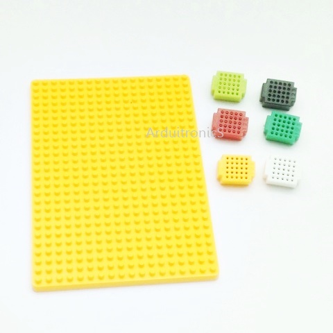 Super Mini Breadboard: XF-25 6 Bread Panels (6 Colors) + Free 1 Base