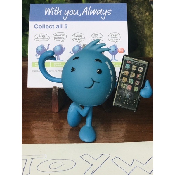ของสะสมหายาก สินค้าพรีเมี่ยมฟิกเกอร์เอไอเอส อุ่นใจ จาก AIS uunjai ปี 2008 เอไอเอส น้องอุ่นใจ วัสดุยางแข็งจาก AIS - Collect all 5 / Network Quality,Service Excellence,Service Advancement,Privilleges,Social Responsibility
