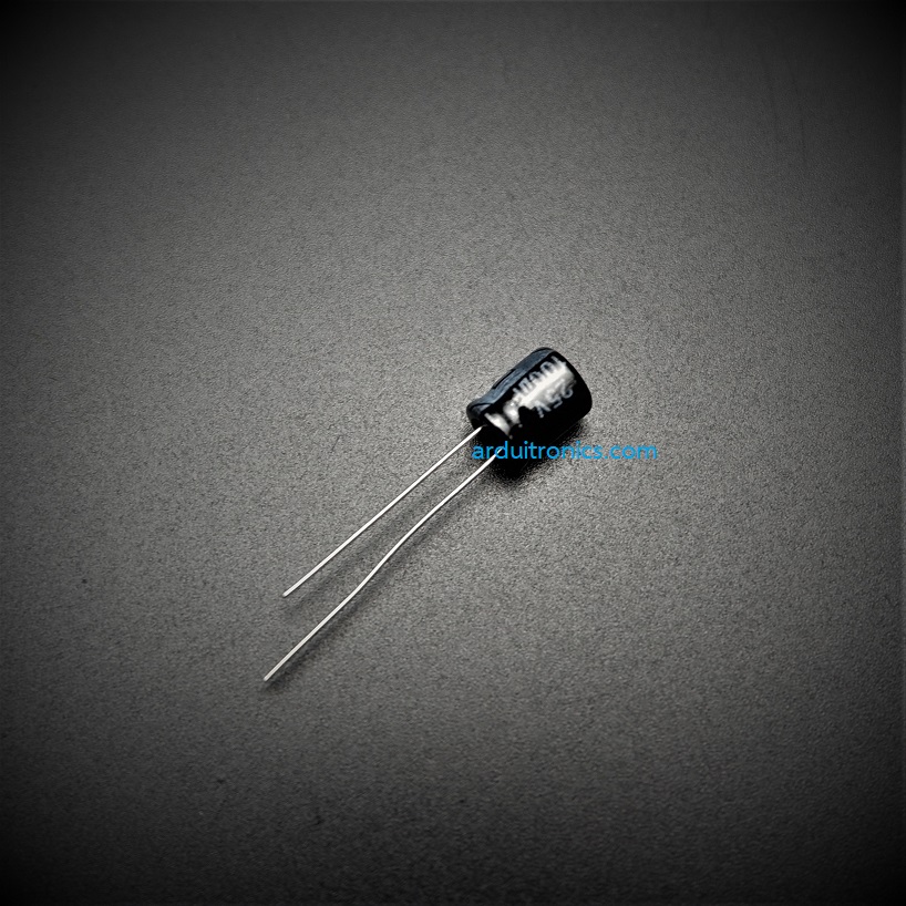 ตัวเก็บประจุ 100uF 25V (จำนวน 1 ตัว) Capacitor ขนาด 6x7