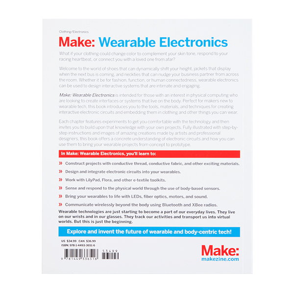 หนังสือ Make: Wearable Electronics (257 หน้า)