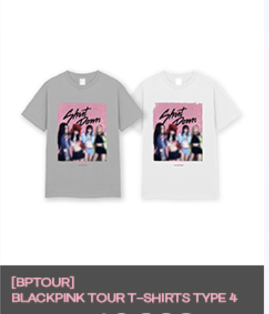 BLACKPINK - ของสะสมงานคอน BLACKPINK WORLD TOUR [BORN PINK] SEOUL - T shirts type 4 ระบุสี ที่ต้องการ - ส่ง เครืองบิน