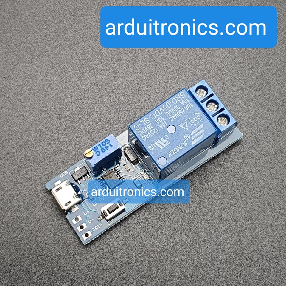 รีเลย์หน่วงเวลา 0-24 วินาที ใช้ไฟเลี้ยง 5-30V Delay Relay Timer 5V-30V Delay Switch