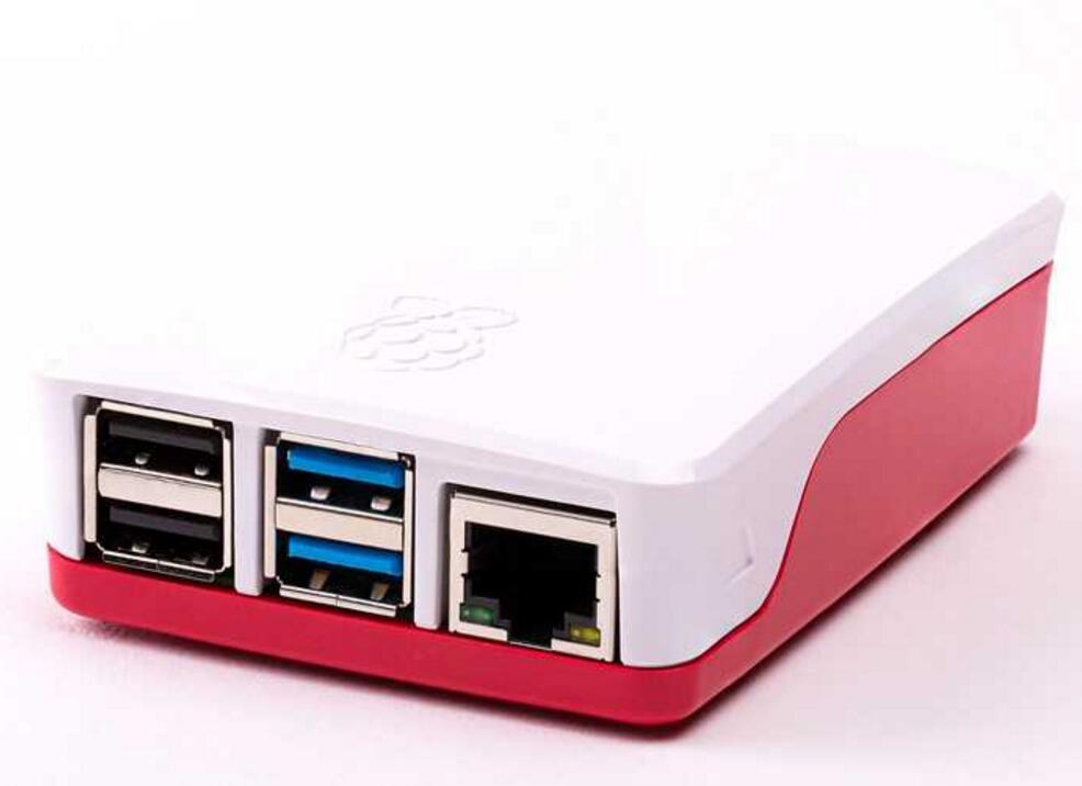 Official Raspberry Pi 4B Case (White & Red Color) สีขาวแดง มีโลโก้ Pi