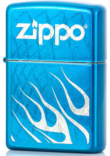 Zippo28364 Flames Cerulean blue