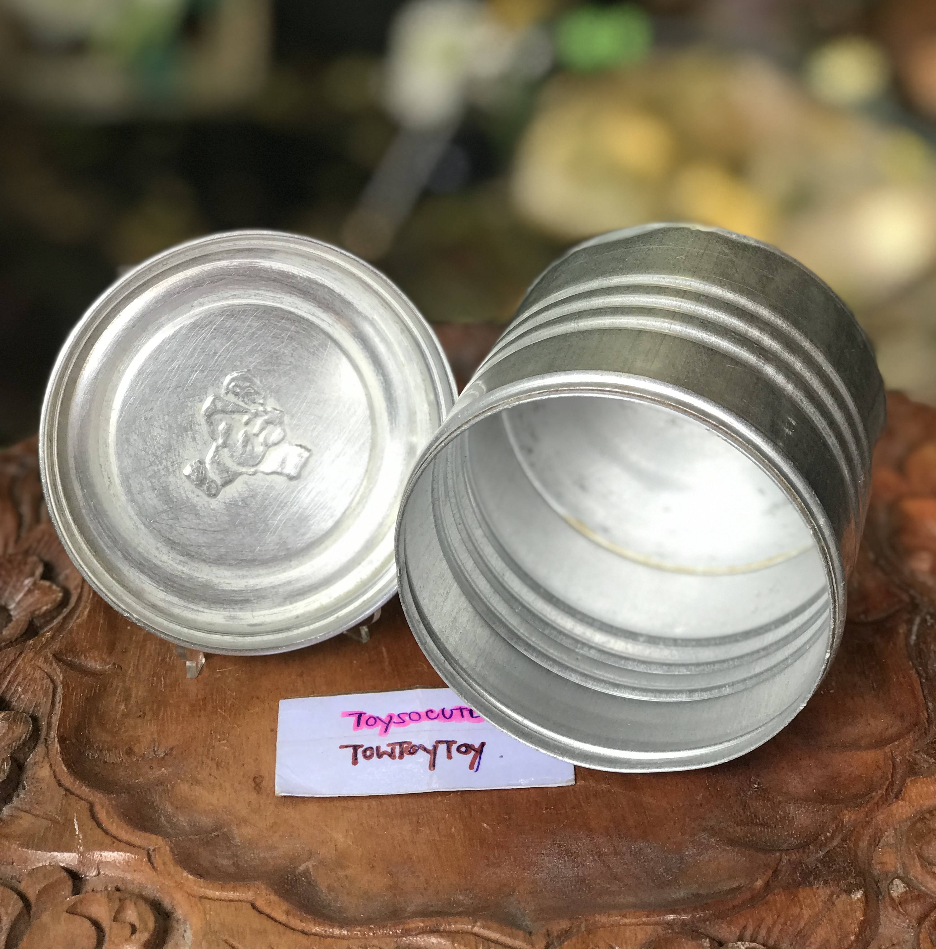 ของสะสมหายาก ใบสั้นๆ กระป๋องนมตราหมีโบราณใบสั้น Holland Guigoz ไม่รั่ว ไม่ผุ