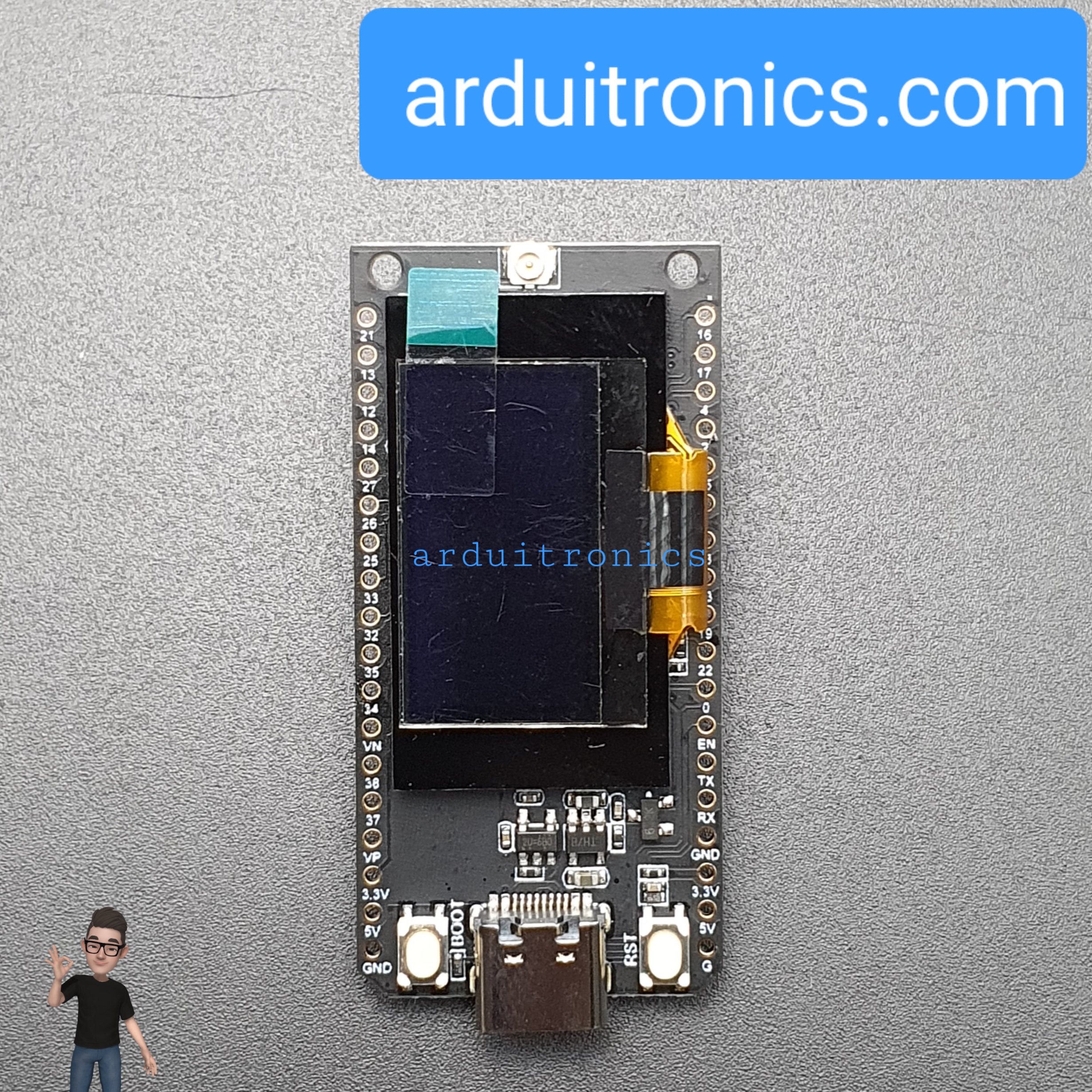 LoRa 433MHz SX1278 + WiFi ESP32 + OLED 0.96" - พร้อมสายอากาศ