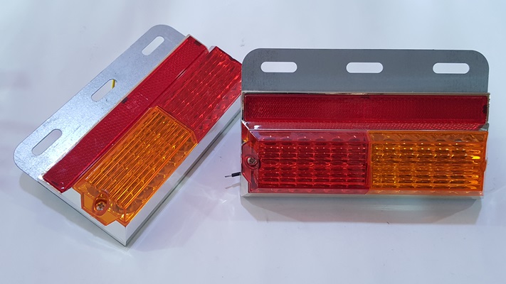 ไฟแอลอีดี 2 สี ส้ม-แดง LED 12V / 24V (ราคาต่อ 1 คู่)