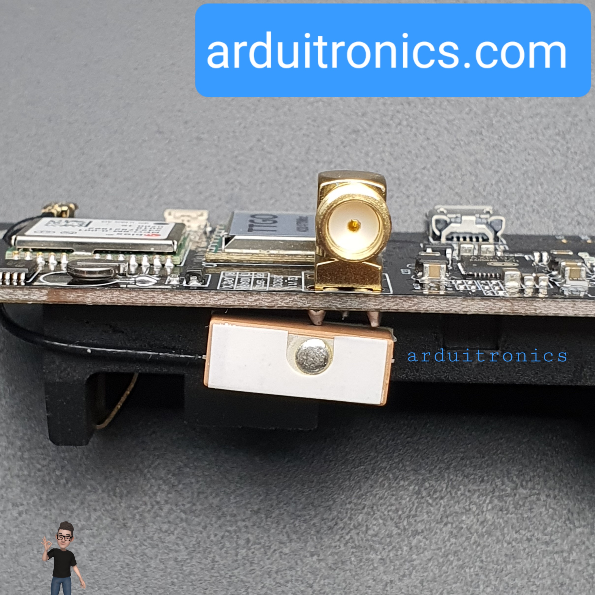 LYGO TTGO T-Beam V1.1 ESP32 Lora32 (433MHz) GPS (NEO-6M SMA) Bluetooth OLED พร้อมรางถ่าน 18650